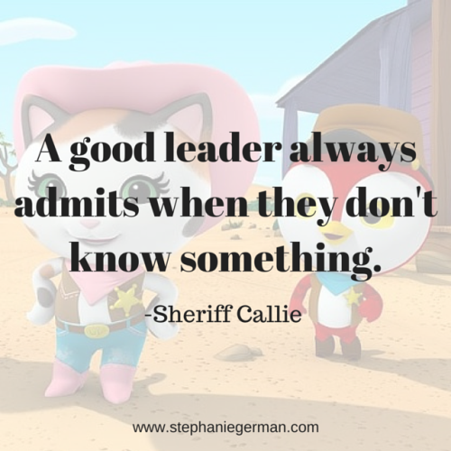 A good leader always admits when they (1)
